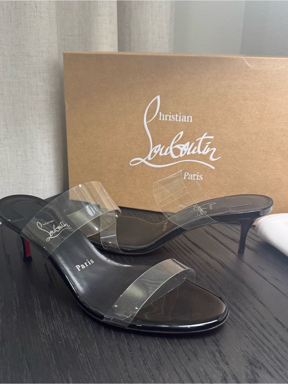Christian Louboutin Just Nothing 55 Sandals Black 39 - Picture 4 of 10